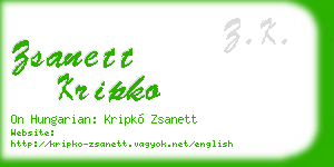 zsanett kripko business card