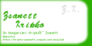 zsanett kripko business card